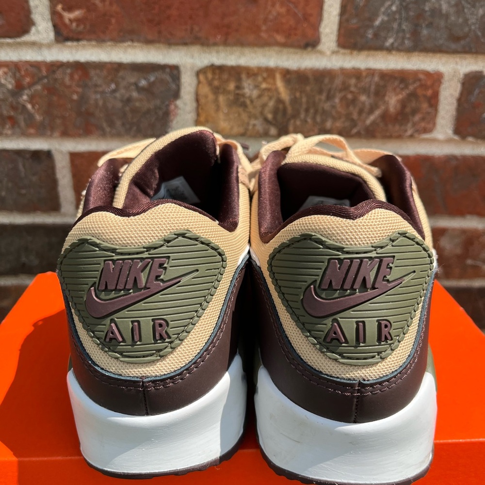 Nike Air Max 90 in Tan, Brown, and Olive - Picture 6 of 10
